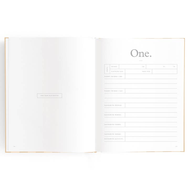 Fox & Fallow - Wholesale Memory book – Child & baby - Baby Book Coffee Stripe8