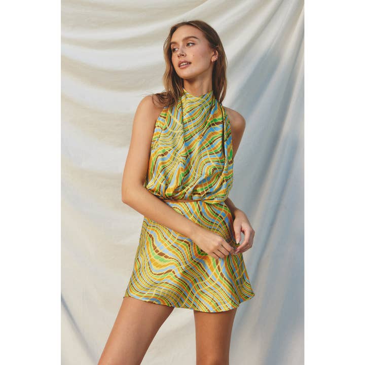 KIWI LEMON Disco Animal A Line Mini Skirt (1) for wholesale on Faire
