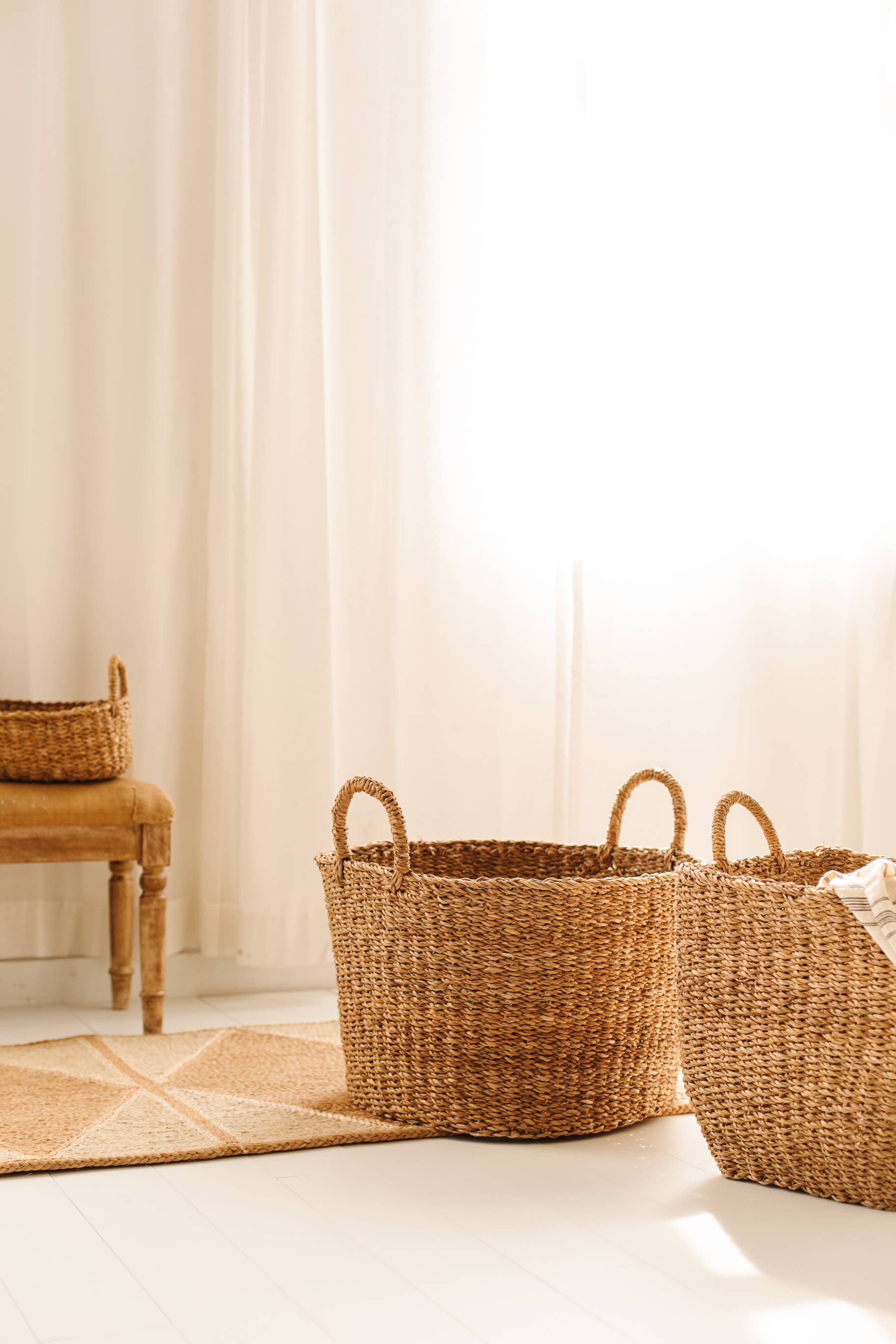 Will & Atlas – Großhandel Wäschekorb – Runder Wäschekorb, Ernte, Groß2