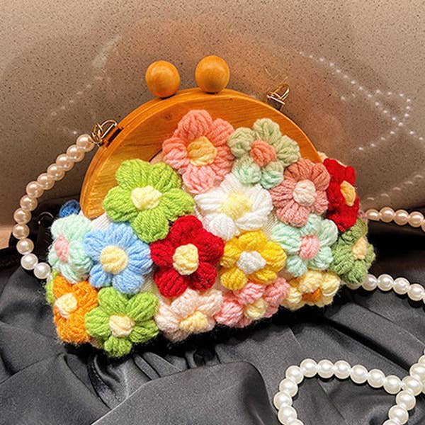 Sheer Trend - Wholesale Crossbody Bag - Women's - Chains Flower Shape Crossbody Bags Handbags8