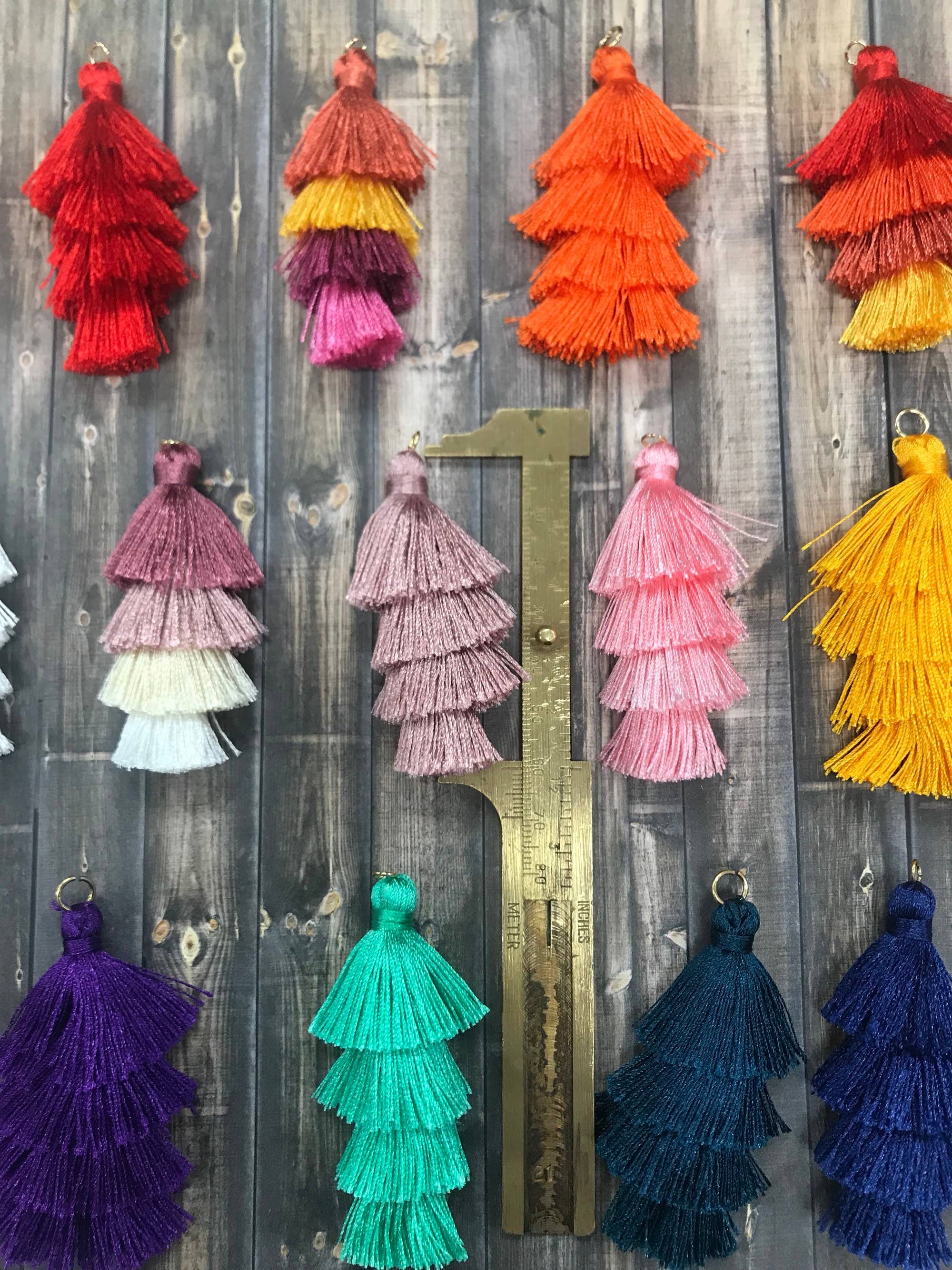 The Bead Bazaar - Wholesale Craft Supplies - Tassels, Handmade Tassels, Tiered Tassels, Jewelry Making, Tassels For Earings, Jewelry Supplies, Earring Tassels7