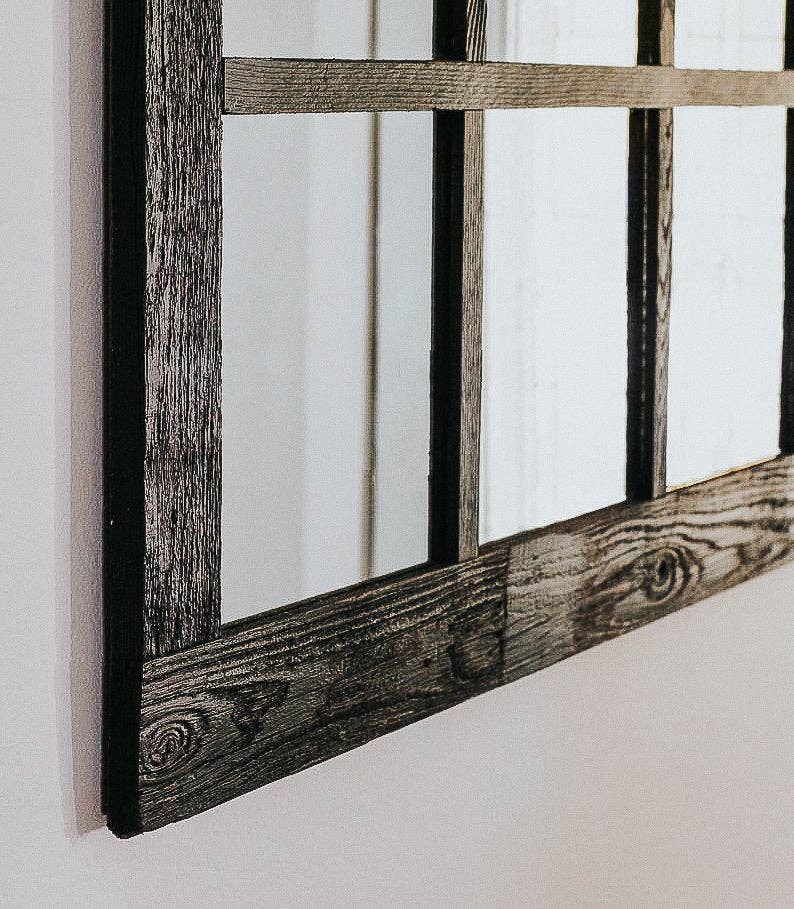 Rusty Mill Decor – wholesale Wall mirror – 8 Pane Farmhouse Wall Decor Window Mirror2