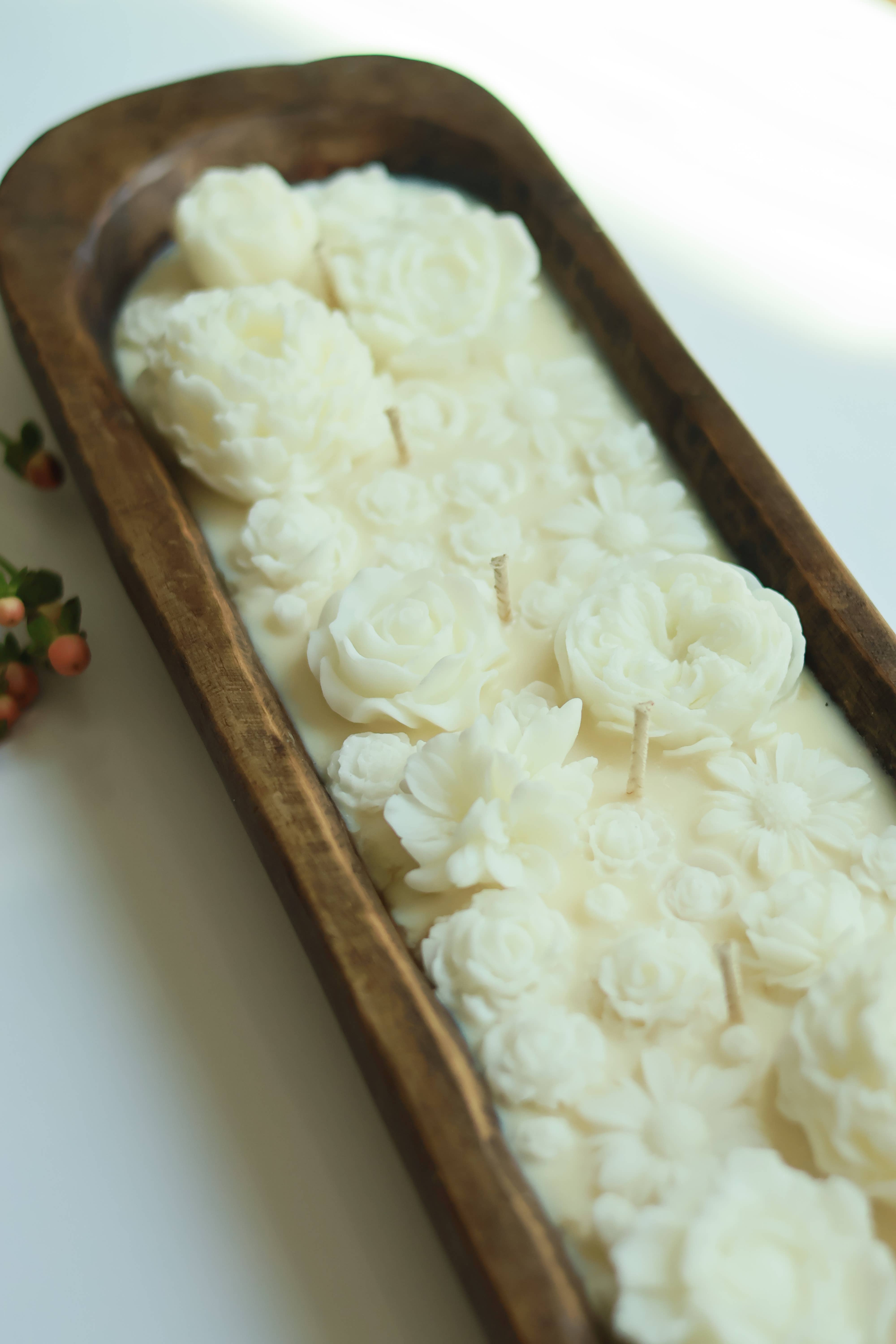 Agaboo Candle - Wholesale Novelty Candle - HUGE Flower Candle 28 oz -Dough Bowl Candle 19½" X 5½" X 2"3