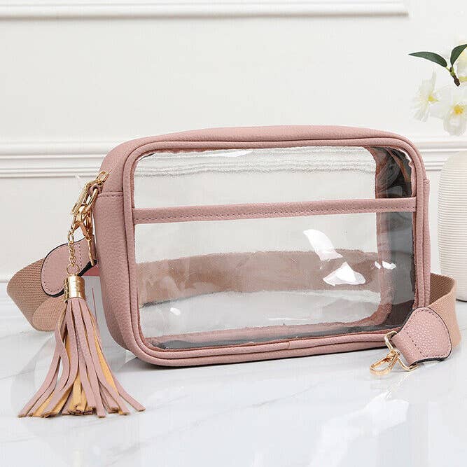 Queens Designs - Wholesale Crossbody Bag - Women's - Game Day Stadium Rectangle Clear Bags1