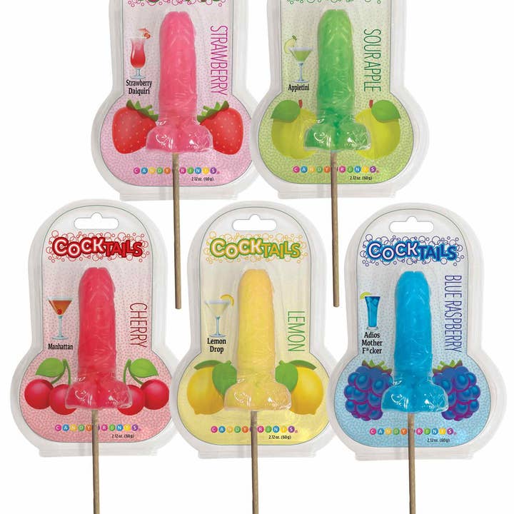 Little Genie Productions - Wholesale Lollipop - COCKtails- Cocktail Inspired Penis Lollipop- Strawberry Daiquiri 🍓1
