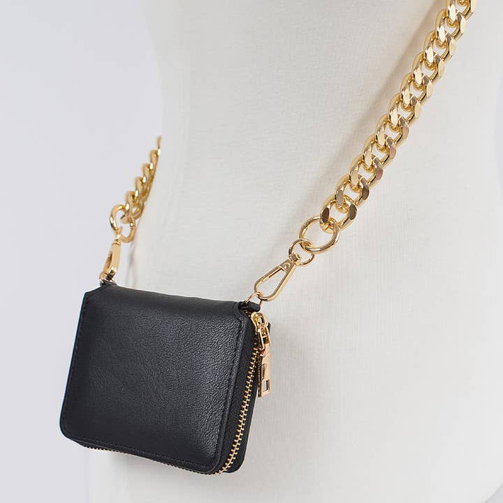 3AM BY H&D ACCESSORIES - Venta al por mayor Cartera - Mujer - Cartera de piel sintética con cadena de gran tamaño2