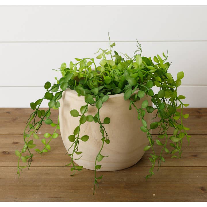 Audrey's Home & Gift - Wholesale Plant Pot - Paulownia Wood Carved Planter (PC)1