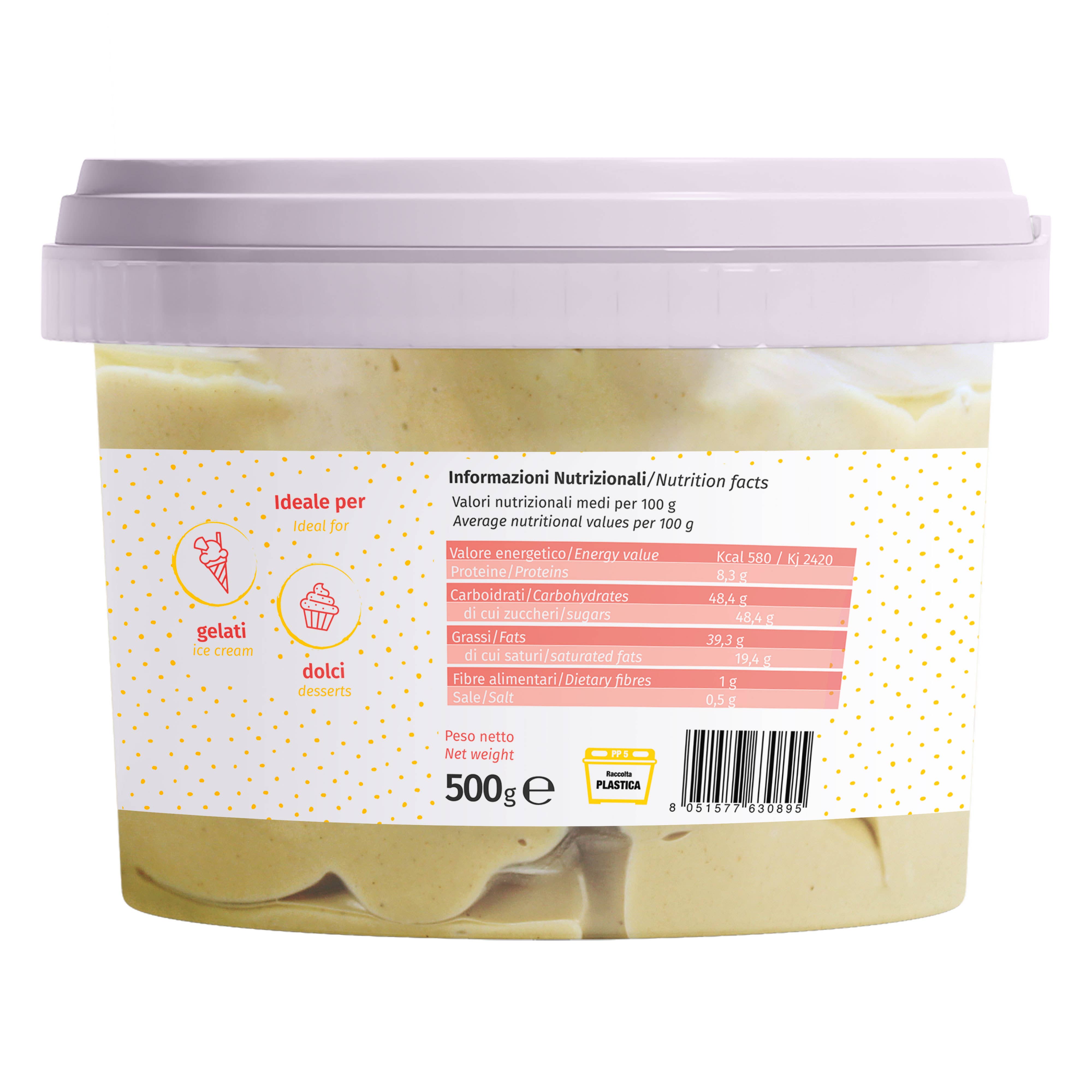 Dolcincasa.com - Vente Beurres de noix - Crème de noisette blanche - 500g2