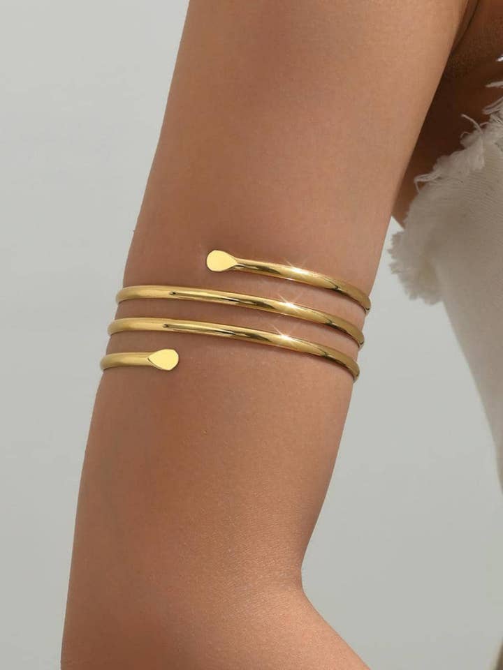 Simple Layered Punk Arm Cuff DPJAC14 for wholesale by Dipped Shop