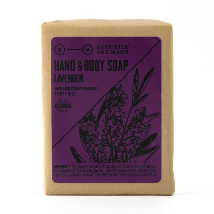 Savon pour les mains et le corps : lavande pour la vente par Barrister and Mann