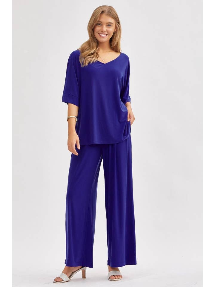 Dear Scarlett - Wholesale Top & Pant Set (NOT Loungewear) - Women's - Stylish Flowy Top + Wide Leg Set TRVSET-CABANA