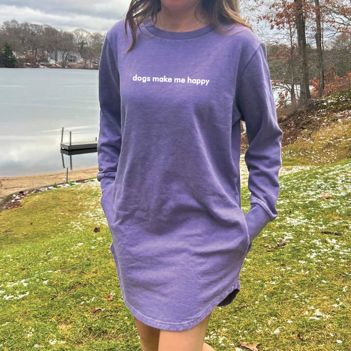 Honden Maken Me Blij - Sweaterjurk voor wholesale door Teddy the Dog