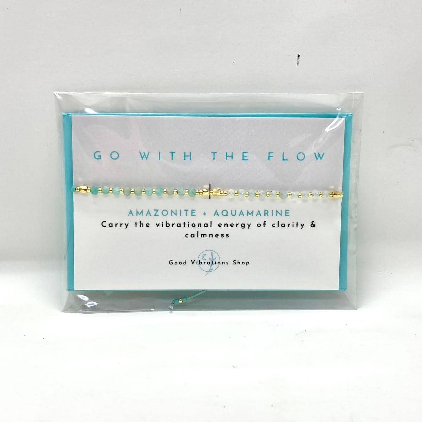 Good Vibrations Shop - Vente Bracelet de perles - Bracelet Go With The Flow, orné de pierres précieuses3