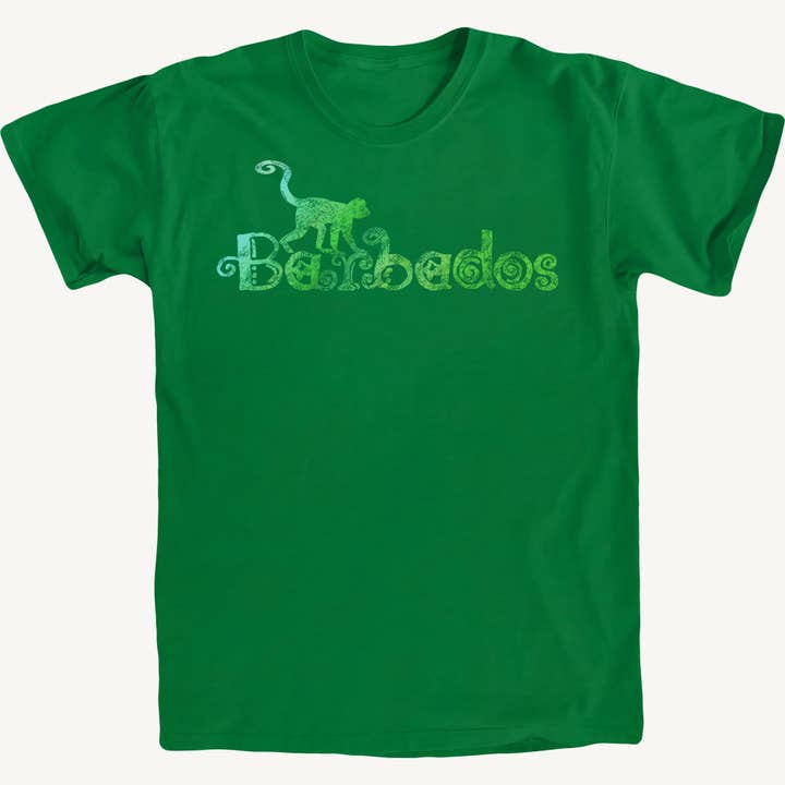 T-shirt premium singes verts de la Barbade pour la vente par Salt Water Colours