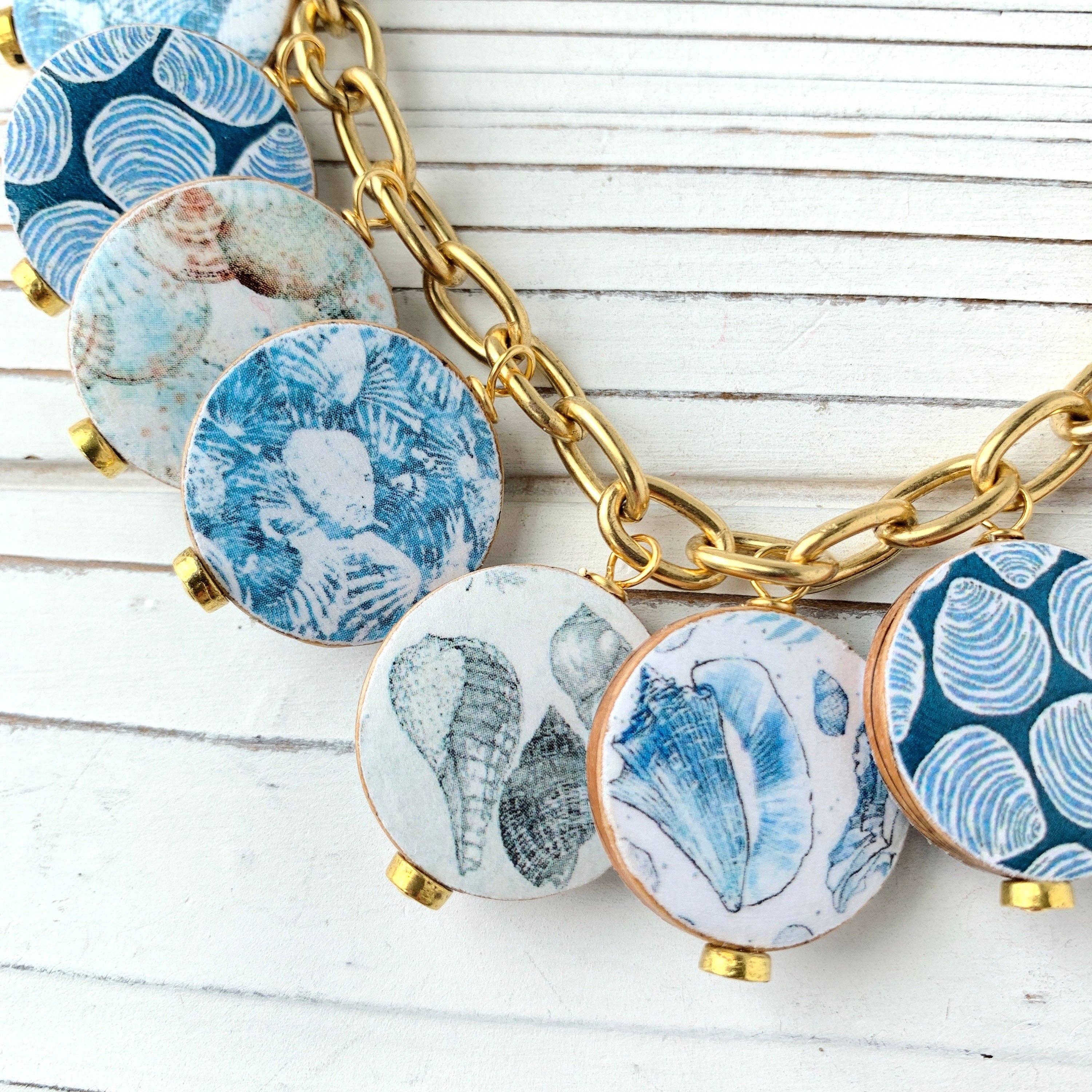 Lenora Dame - Wholesale Pendant/Charm Necklace - Vintage Seashell Art Necklace4