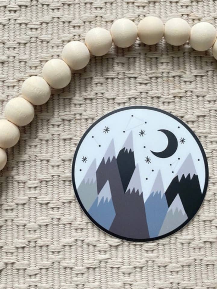 Autocollant Moon Mountain 3x3 po. pour la vente par taelormade