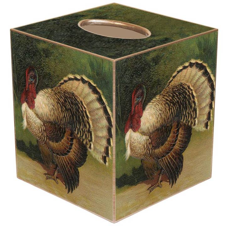 Antica copertina per fazzoletti con tacchino del Ringraziamento per la vendita all'ingrosso da parte di Marye-Kelley