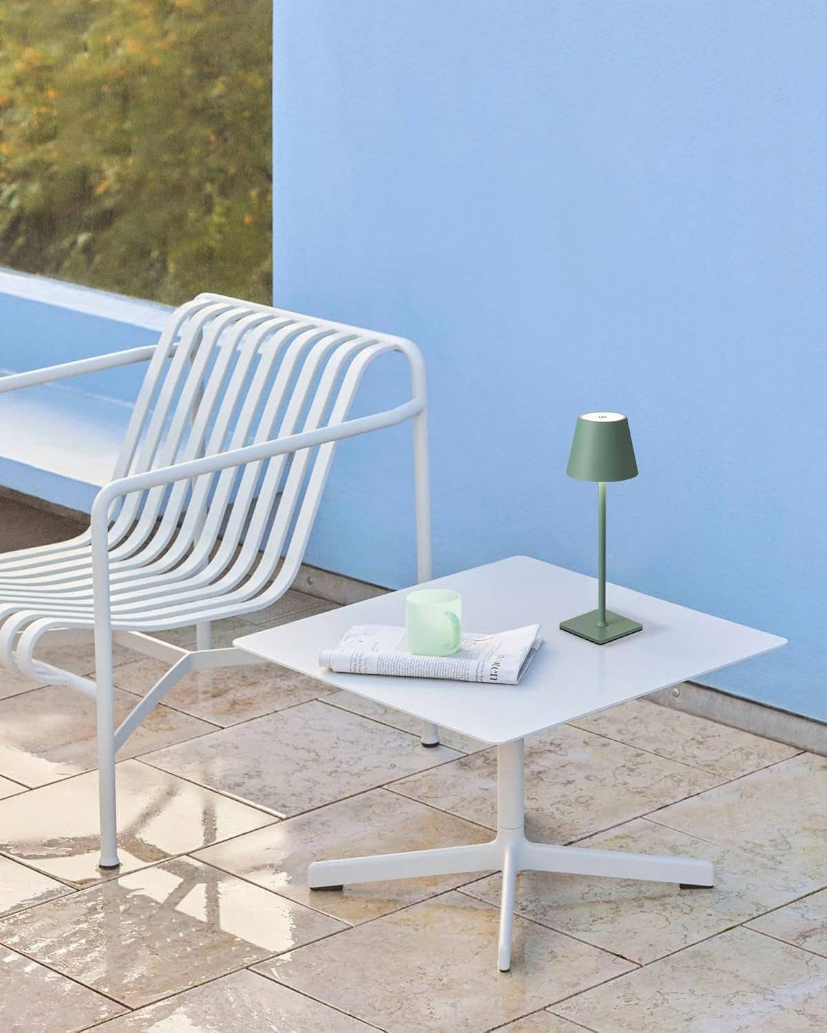 Two Pack Cordless LED Table Lamp 5000mAh Battery Portable Dimmable Green Desk Lamp With 3 Color Temperatures for wholesale on Faire6