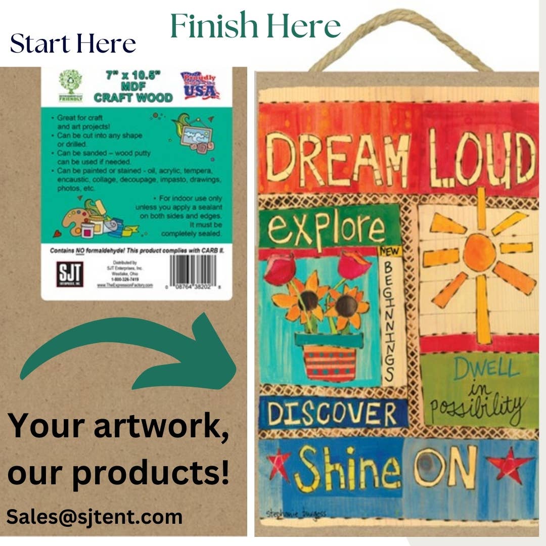 SJT Enterprises, Inc. – wholesale Craft supplies – 10" x 16" MDF blank wood for crafting2