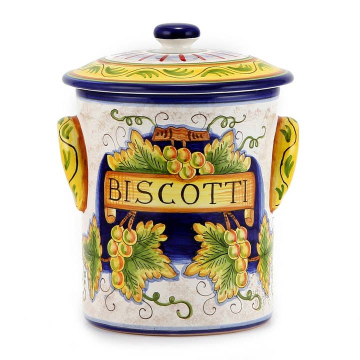 RUSTICA : Pot à biscotti cylindrique pour la vente par Artistica - Deruta of Italy