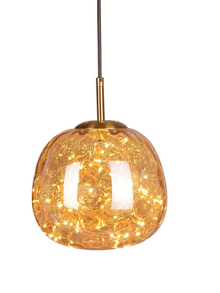 Viyana Meteorit Honning Antik Glas Led Vedhængslys Lysekrone 20 Cm for engroshandel hos HEKA LIGHTING & TRADING LTD