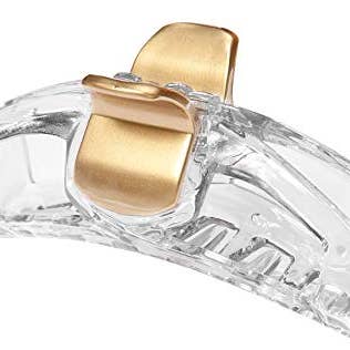 Caravan Open Clear Decorated Center in Gold Hair Clip for wholesale by CARAVAN J NAHON IMPORT