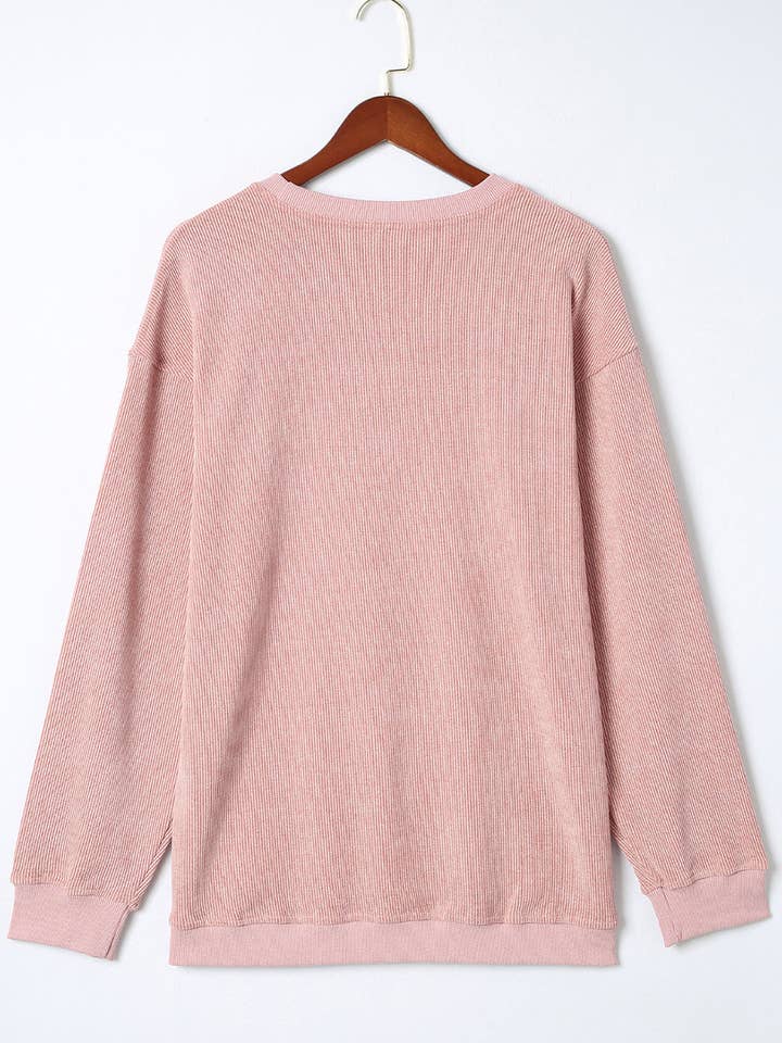 Suhkasana – wholesale Sweatshirt – Women's – Customizable Solid Ribbed Knit Round Neck Casual PulloverSweatshirt18