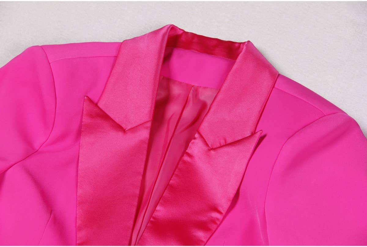 Productseeker – Engroshandel Habitter – til kvinder – SET069 Elegant strutsefjerblazer og buksesæt1