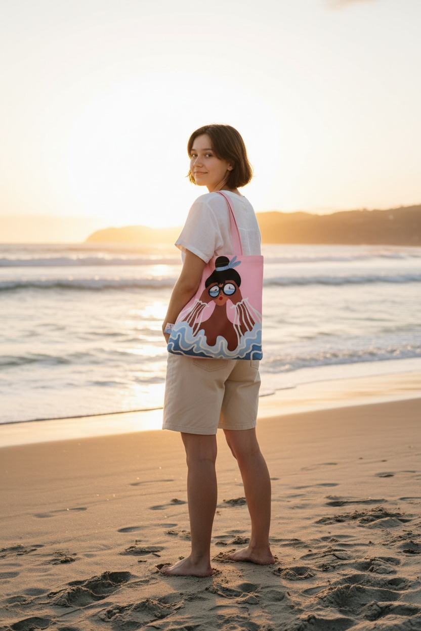 Angela Wan Art - Wholesale Tote Bag - Women's - See What I See Tote Bag – Hawaii-Inspired Art Tote for Beach & Everyday Use1