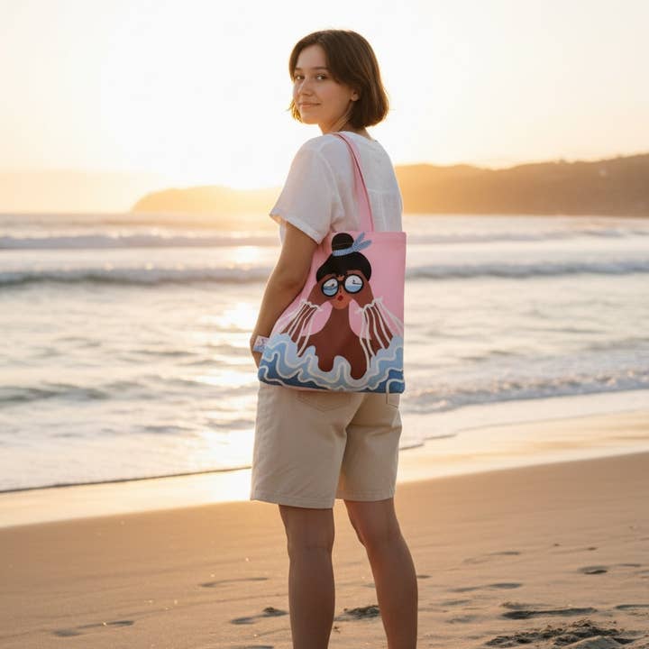 Angela Wan Art - Wholesale Tote Bag - Women's - See What I See Tote Bag – Hawaii-Inspired Art Tote for Beach & Everyday Use1