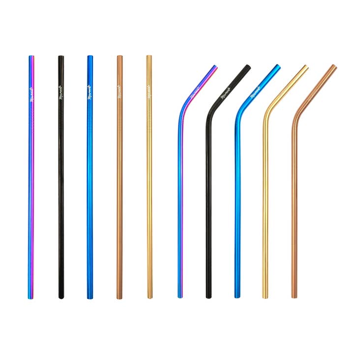 Mermaid Straw - Wholesale Drinking Straw - 6mm Stainless Steel Straws | 5in, 8.5in, 10.5in