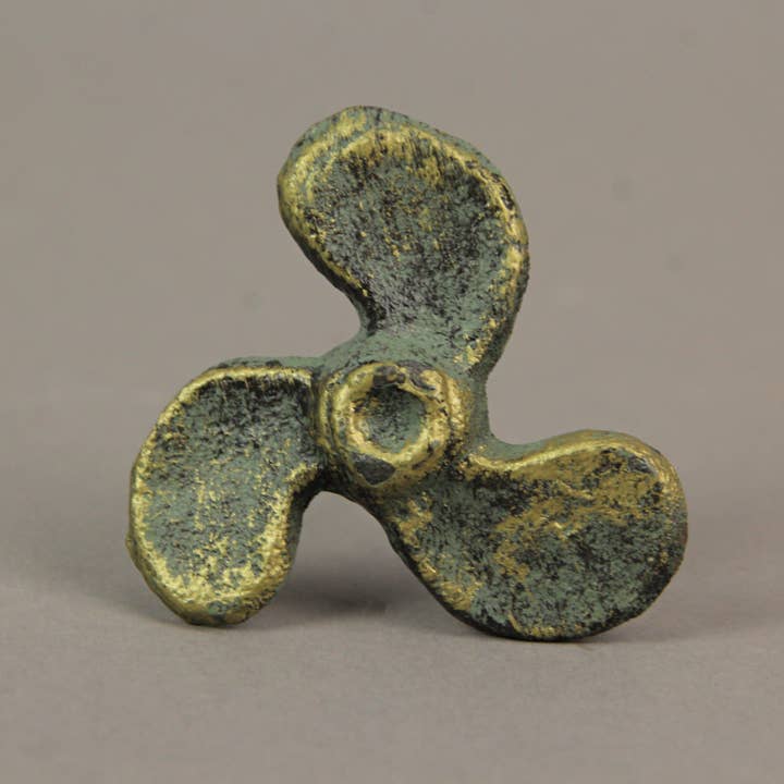 Zeckos - Wholesale Knob/Pull - Set of 6 Verdigris Cast Iron Boat Propeller Drawer Pulls