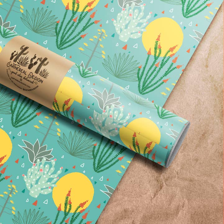 Mother of the Moon - Wholesale Flat Wrap - Ocotillo Wrapping Paper Sheet