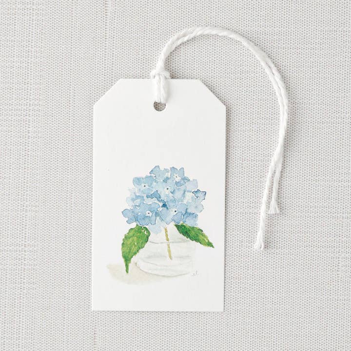 hydrangea gift tags for wholesale by emily lex studio