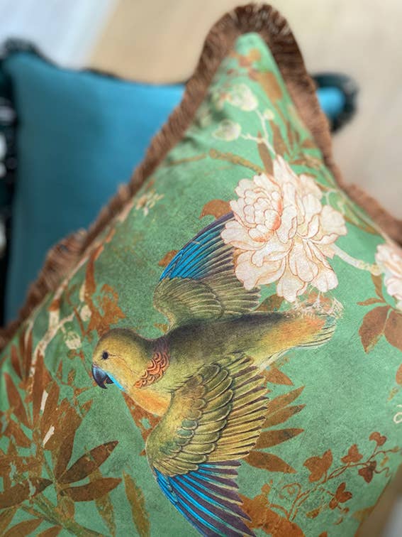 BY.NOON – Almofada de cadeira por atacado – KYONA almofada com design inspirado em papel de parede chinês antigo2