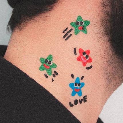 Tatuaggio TATTOO STARS (confezione da 2) per la vendita all'ingrosso da parte di Tattoonie