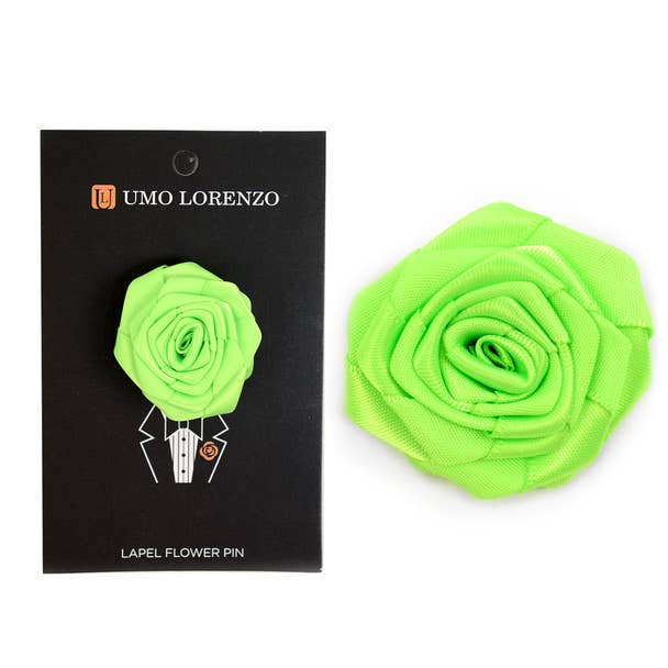 Men's Solid Flower Boutonniere Clutch Back Lapel Pins for wholesale by Selini New York