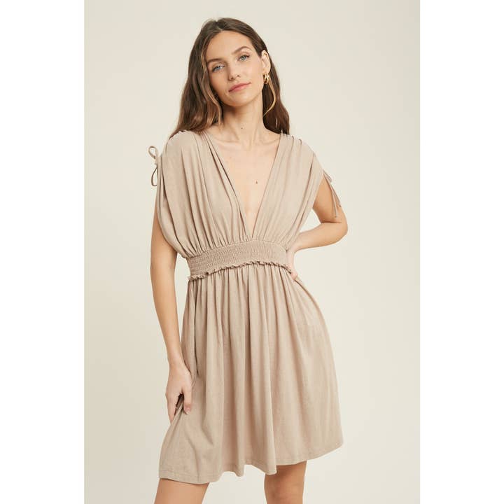 Wishlist Apparel - Wholesale Dress - Women's - Romantic Dolman Mini Dress with Tie Back WL21-6170