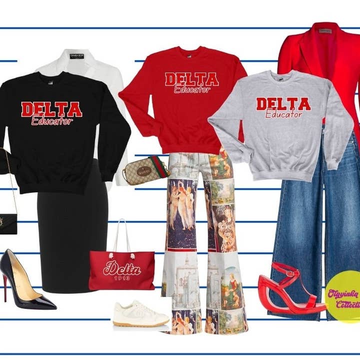OFC Tees & Gifts - Wholesale Graphic Sweatshirt - Women's - Delta Sigma Theta Sorority Inspired Educator Sweatshirt4