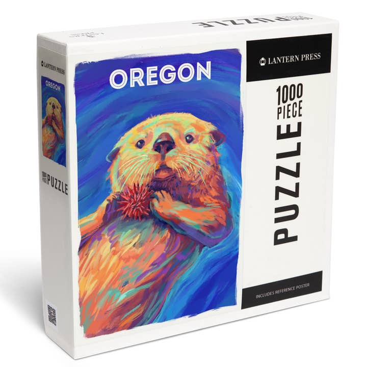 PUZZLE 1000 PIÈCES Oregon, Série Vivid, Loutre de mer pour la vente par Lantern Press