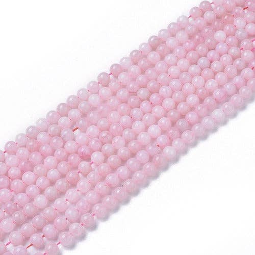 Crystals and Sun Signs - Vente Perle - Perles de quartz rose 6 mm, 8 mm et 10 mm rangs ronds3