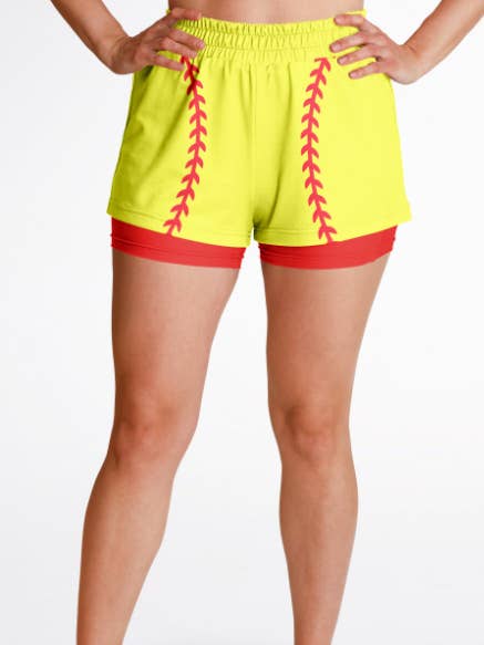 Shorts 2-in-1 da donna per softball per la vendita all'ingrosso da parte di Allsportz Sports Store