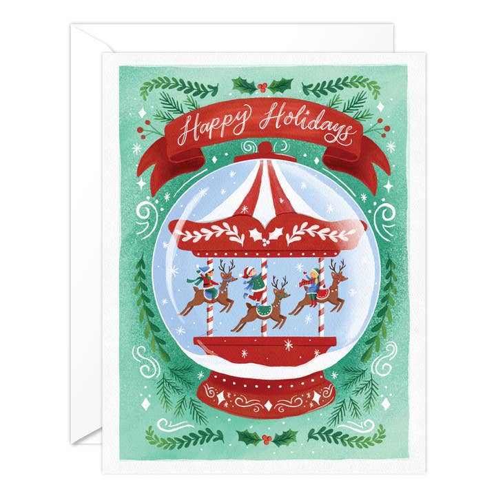 Reindeer Carousel for wholesale by Golden Peach Greetings
