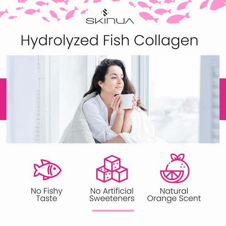 Wonderstripes - Wholesale Powdered Health Drink - Hydrolyzed Fish Collagen Peptides Powder with Vitamin C, by SKINUA - 200 g