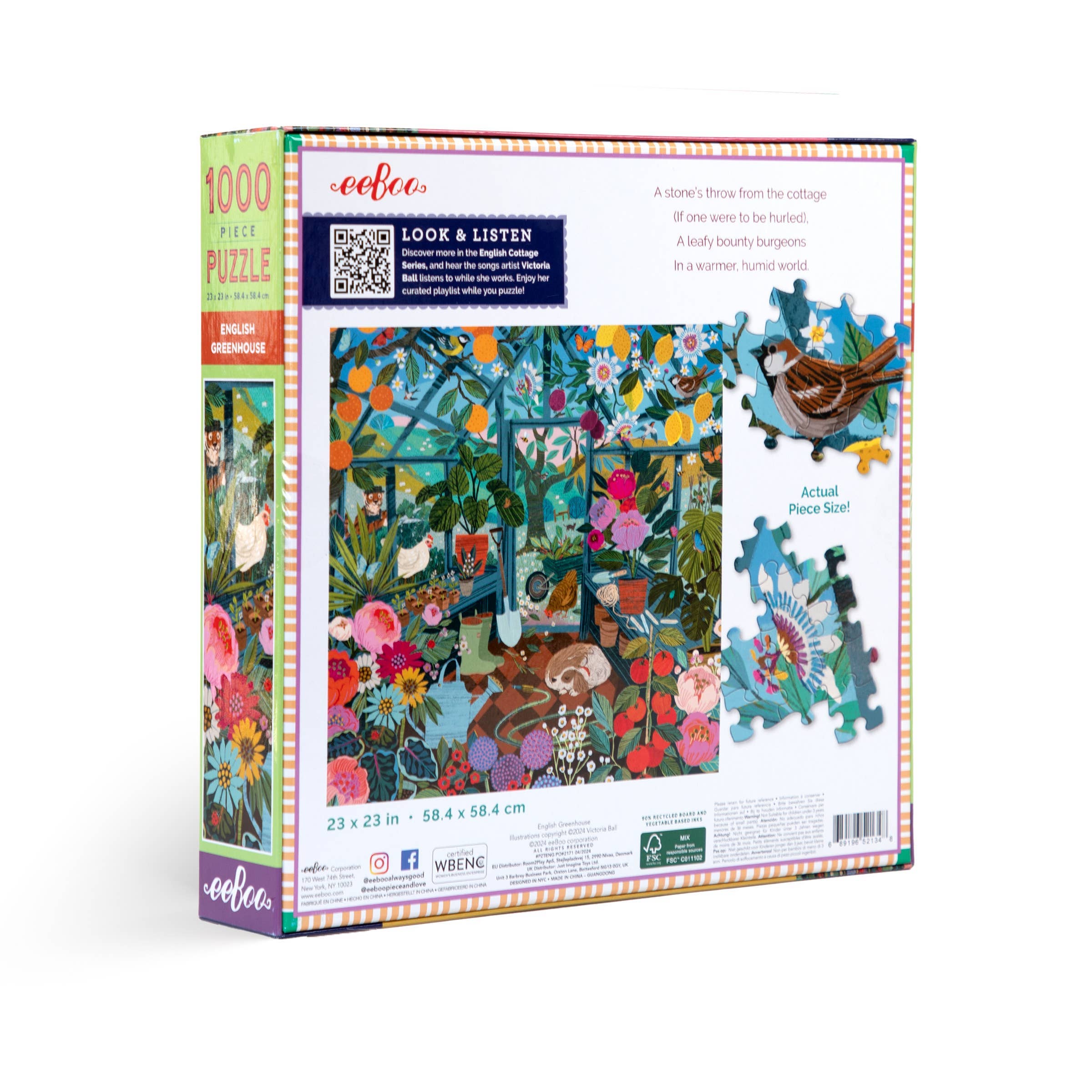 eeBoo - Wholesale Puzzle - Adult - English Greenhouse 1000 Piece Puzzle1
