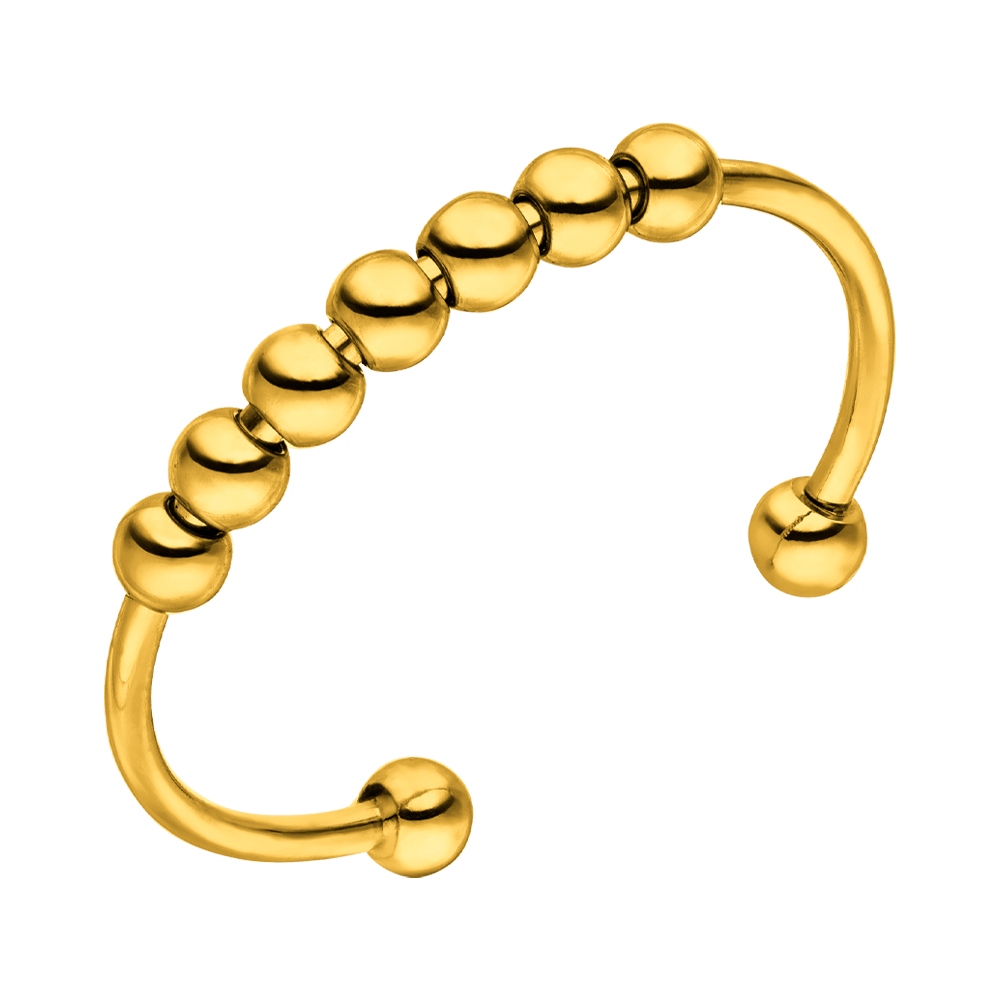 Schmuckgroßhandel - Wholesale Band/Stacked Ring - Anti Stress Ring | 18K gold-plated0