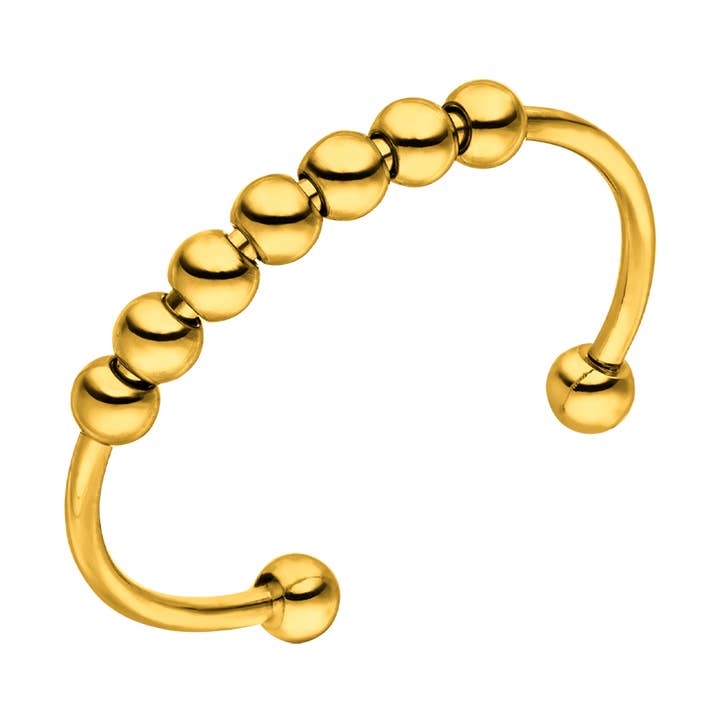 Schmuckgroßhandel - Wholesale Band/Stacked Ring - Anti Stress Ring | 18K gold-plated0