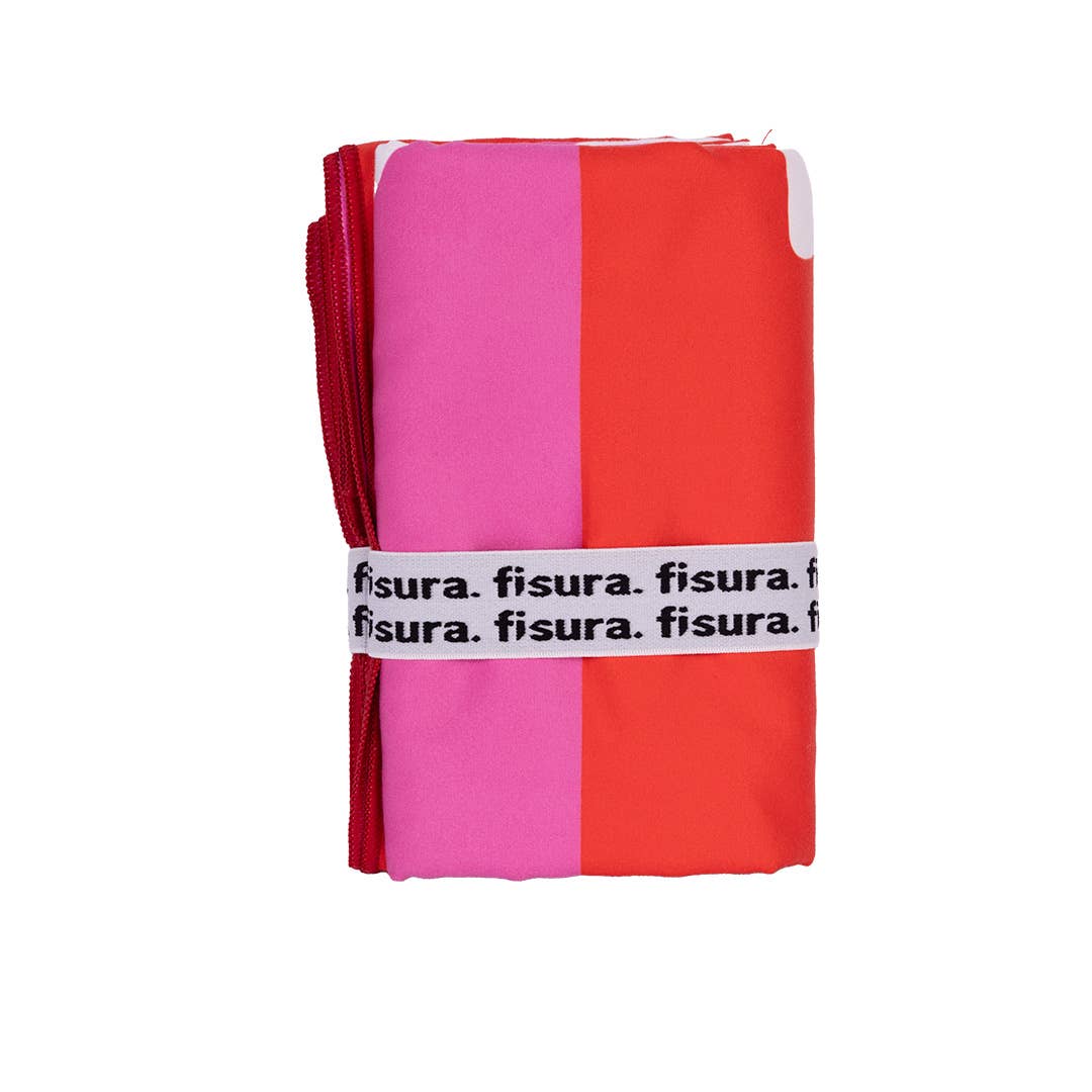Fisura - Wholesale Beach Towel - Beach towel "better late than ugly" pink and red1