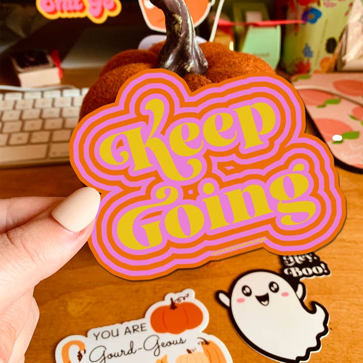 Keep Going Sticker for wholesale by Peachy Keen by Design Co