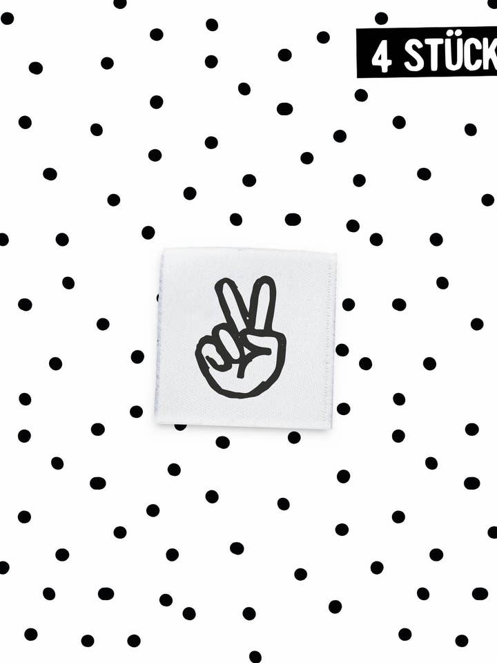 Mini-étiquette en ligne *Peace Hand* - lot de 4 pour la vente par Paul und Clara